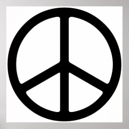 Símbolos de paz delgada simple Imprimir arte