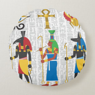 Símbolos egipcios alrededor de la almohada