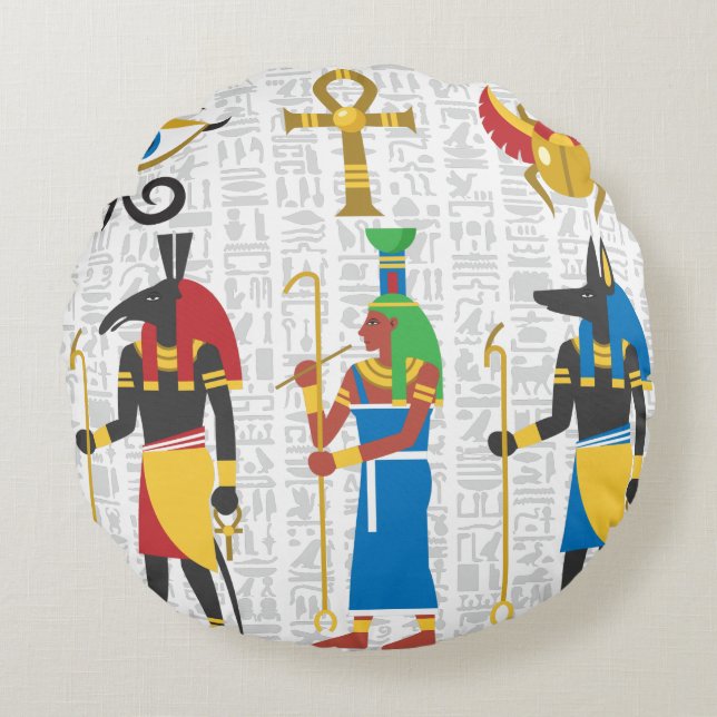 Símbolos egipcios alrededor de la almohada (Anverso)