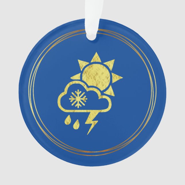 Símbolos meteorológicos Ornamento de Navidad (Anverso)