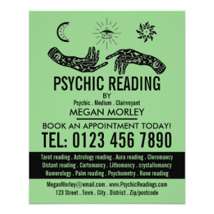 Símbolos místicos, publicidad de lectura psíquica