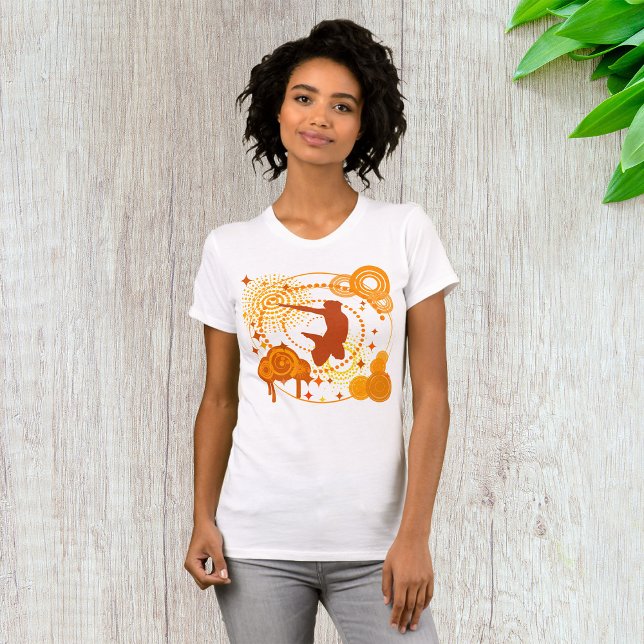 Símbolos Naranjas graciosos camiseta femenina (Subido por el creador)