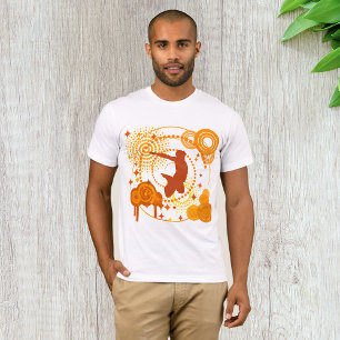 Símbolos Naranjas graciosos camiseta masculina