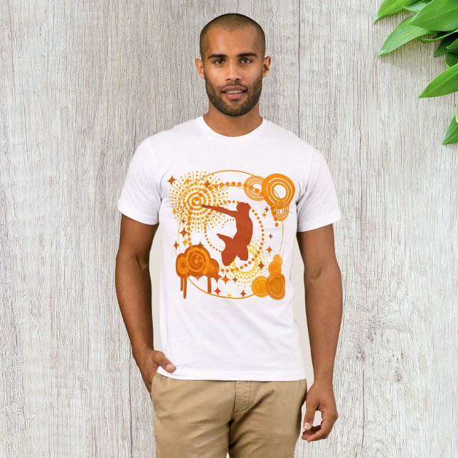 Símbolos Naranjas graciosos camiseta masculina (Subido por el creador)
