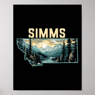 Simms Montana Arte al Aire Libre Retro Senderismo