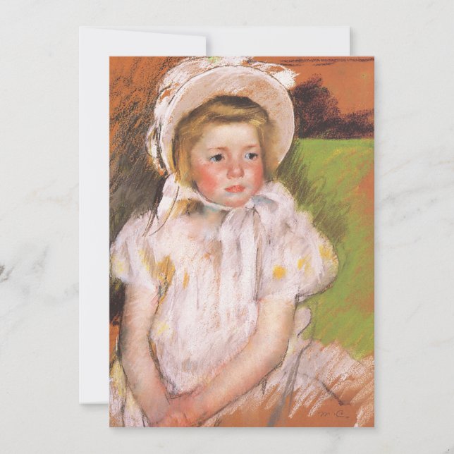 Simone en un bonnet blanco | Mary Cassatt (Anverso)
