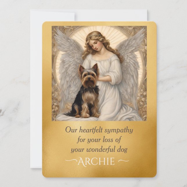 Simpatía con el ángel elegante de Yorkshire Terrie (Anverso)