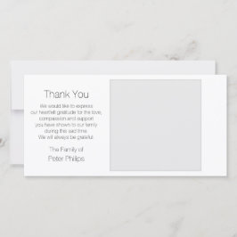 Simpatía de plantilla blanca Gracias con borde gri