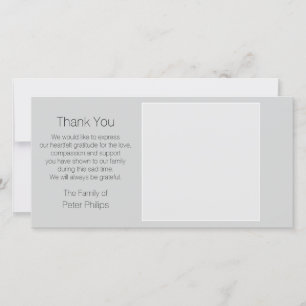 Simpatía de plantilla gris Gracias con borde blanc