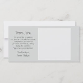 Simpatía de plantilla gris Gracias con borde blanc