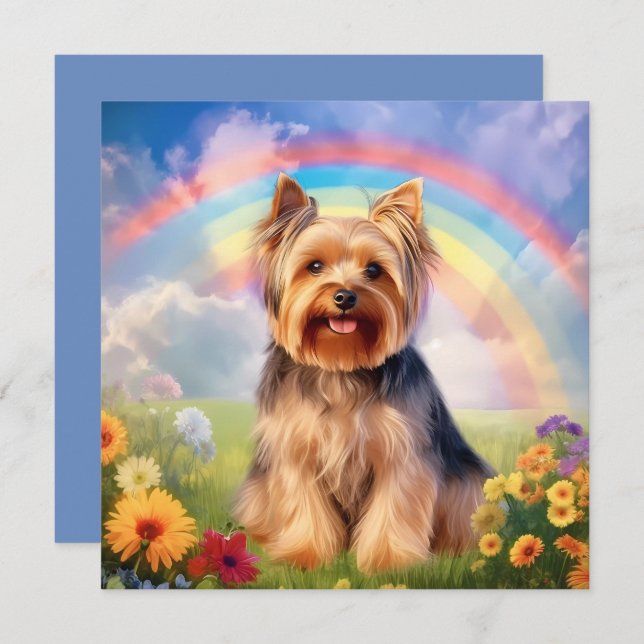 Simpatía de Yorkshire Terrier Rainbow Bridge Yorki (Anverso / Reverso)