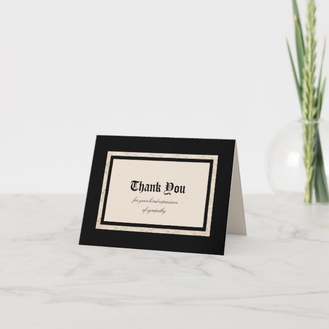 Simpatía en blanco Gracias Tarjeta de nota Diseño  (Anverso)