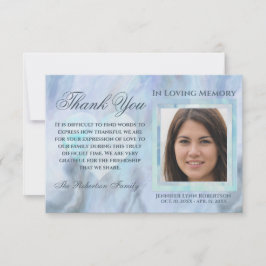 Simpatía Foto del funeral GRACIAS con corazón