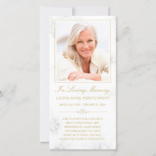 Simpatía Marble Gold Script Cross Photo Praing