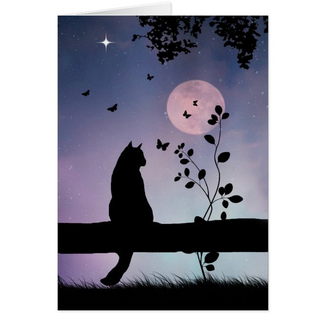 Simpatía metafísica de gatos y mariposa espiritual (Frente)