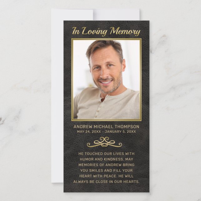 Simpatía oraciones funerarias de oro de cuero negr (Anverso)