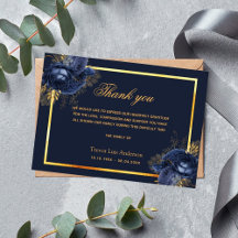 Simpatía oro azul floral simple