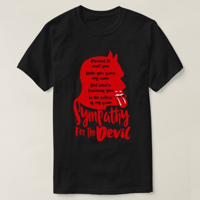 Simpatía Por La Camiseta Del Diablo (Diseño del anverso)