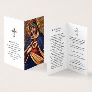 Simpatía por las tarjetas sagradas Mary Corazón