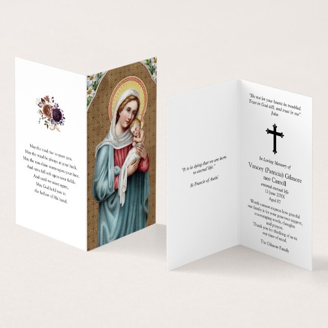 Simpatía por las tarjetas sagradas Mary | Santísim (Interior y exterior)