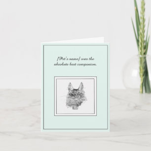 Simpatía por una tarjeta de felicitación plegada p