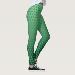 Simpatizantes Día Green Shamrock Pattern Leggings