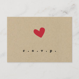 Simpe Heart Wedding RSVP