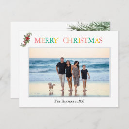 Simple 1 Foto Colorosa Feliz Navidad