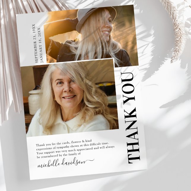 Simple 2 Foto Funeral Gracias Nota (Subido por el creador)