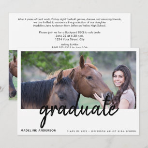 Simple 4 Invitación a la fiesta de graduación de g