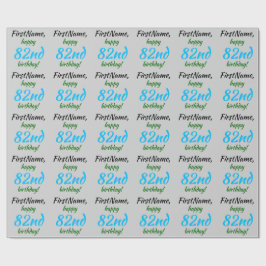 Simple 82.º Papel de envolvimiento de cumpleaños