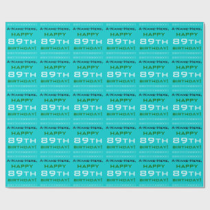 Simple 89º Papel de envolvimiento de cumpleaños