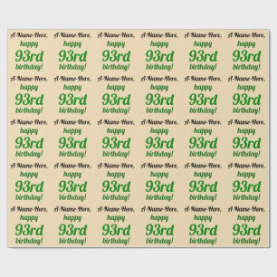 Simple 93.ª Papel de envuelto de cumpleaños