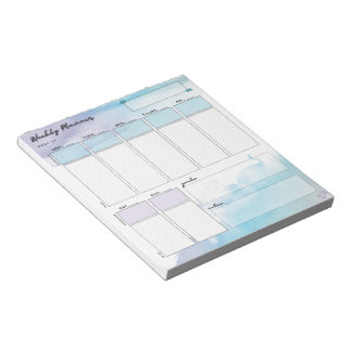 Simple acuarela Pequeño Bloc de notas de planifica