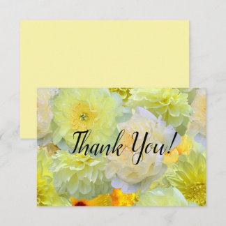 Simple agradecimiento floral amarillo