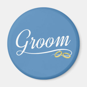 Simple Ajuar Floral Boda Caligrafía Imán