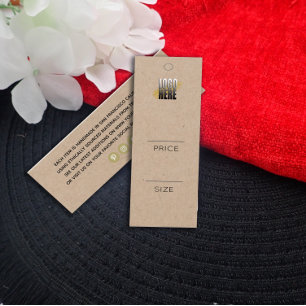 Simple Añadir su logotipo Kraft Clothing Price tag