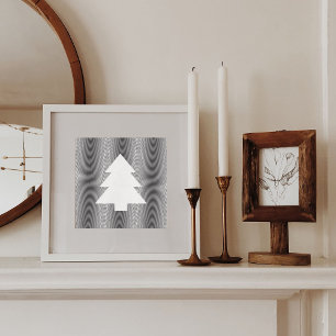 Simple Árbol de Navidad Negro y franjas blancas Tr