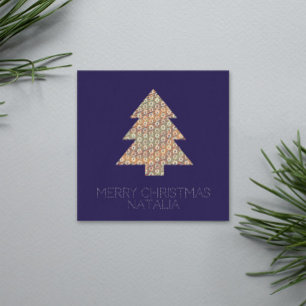 Simple Árbol de Navidad Pastel de puntos de polka 