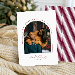Simple Arco de Fotos de Pareja de Burdeos Navidad