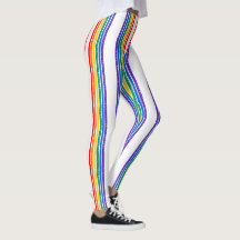Simple arcoiris rayas Gay mes Leggings