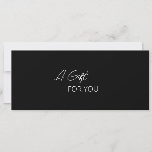 Simple Black Elegant Modern Gift Certificate (Anverso)