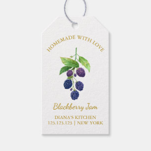 Simple Blackberry Jam Hang Etiqueta l Blanco