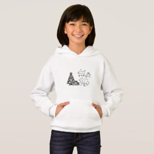 Simple blanco negro moro Árboles navideños cita Ho