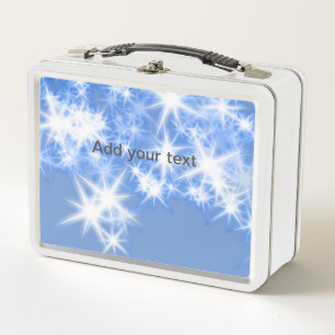 Simple blue glitter sparkle stars add your text