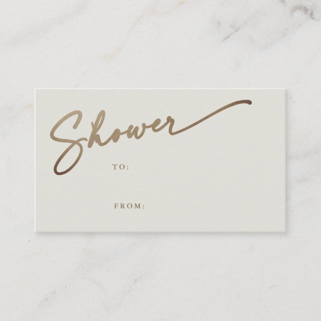 Simple Boda Bridal Shower Gift Etiqueta (Anverso)