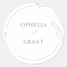 Simple Boda de hierba salvaje Gracias Pegatinas