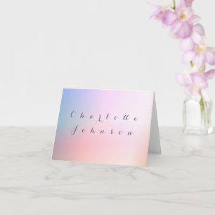 Simple Boda Lilac rosa Ombre Nombre Tarjeta Lugar