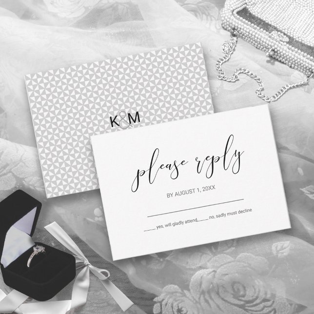 Simple boda Minimalista RSVP Black ID523 (Subido por el creador)