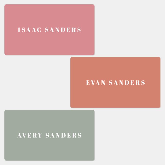 Simple Boho Arcoíris Etiqueta Imprimible (Grupo)